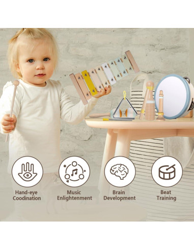 Set de Instrumentos Musicales Montessori Meytccve 1-3 Años