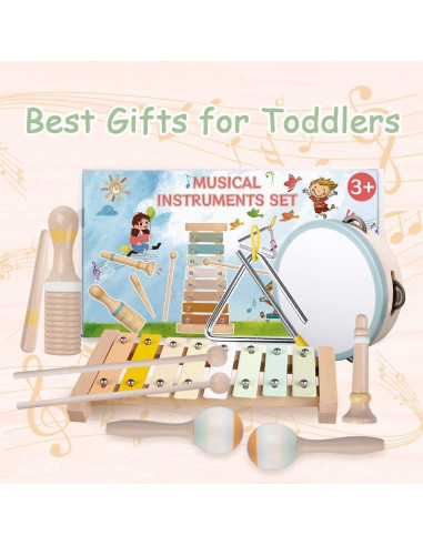 Set de Instrumentos Musicales Montessori Meytccve 1-3 Años