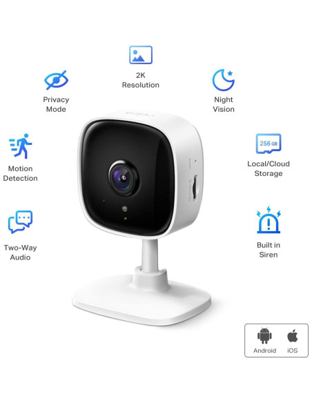 Cámara de Seguridad Interior TP-Link Tapo C110 2K WiFi Cámara de Seguridad Interior TP-Link Tapo C110 2K WiFi