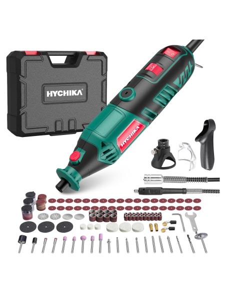 Herramienta Rotativa HYCHIKA 180W con Eje Flexible y 174 Accesorios Herramienta Rotativa HYCHIKA 180W con Eje Flexible y 174 Accesorios