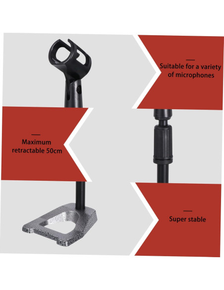 Soporte de Micrófono Universal Yardwe Ajustable 32-50 cm Soporte de Micrófono Universal Yardwe Ajustable 32-50 cm