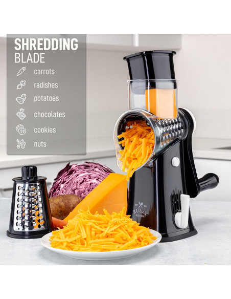 Rallador de Queso Rotatorio Zulay Kitchen 5 Cuchillas Manual Rallador de Queso Rotatorio Zulay Kitchen 5 Cuchillas Manual