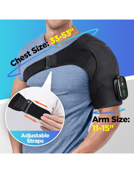 Almohadilla Térmica Inalámbrica MOAJAZA para Hombros con Masaje Almohadilla Térmica Inalámbrica MOAJAZA para Hombros con Masaje