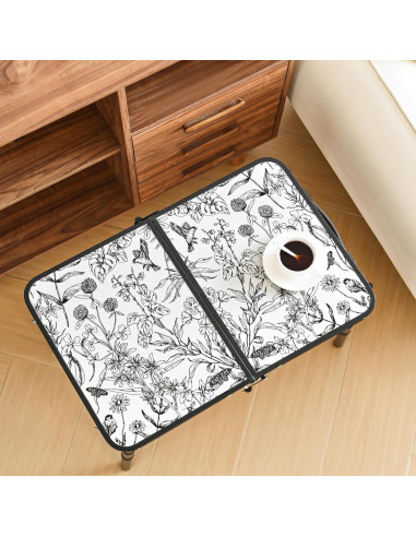 Mesa Plegable de Camping YihuiKo Toile de Jouy 61 cm Ajustable