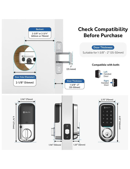 Cerradura Digital Solity GT10K Wi-Fi Sin Llave IP54 Cerradura Digital Solity GT10K Wi-Fi Sin Llave IP54