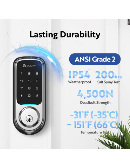 Cerradura Digital Solity GT10K Wi-Fi Sin Llave IP54 Cerradura Digital Solity GT10K Wi-Fi Sin Llave IP54