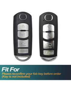 Cubierta de llavero FEYOUN para Mazda y Toyota 4 botones TPU 2