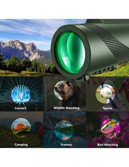 Monocular Telescopio 80x100 ASxmhGo Verde Alta Definición Monocular Telescopio 80x100 ASxmhGo Verde Alta Definición
