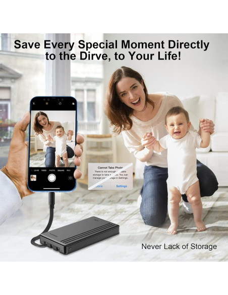 Disco Duro Externo Portátil ySky 1TB MFi para iPhone y PC Disco Duro Externo Portátil ySky 1TB MFi para iPhone y PC