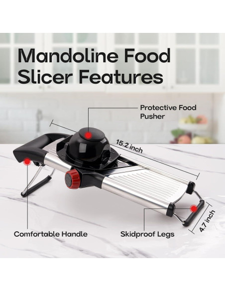 Cortador Mandolina Ajustable X Home de Acero Inoxidable 42cm Cortador Mandolina Ajustable X Home de Acero Inoxidable 42cm
