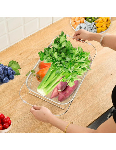 Colador de Fregadero YUNYDSM de Acero Inoxidable 37.2x27cm
