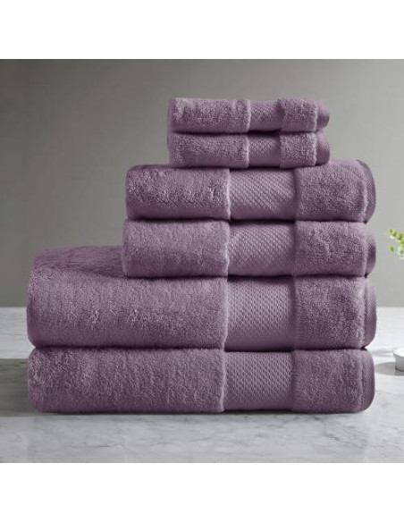 Juego de Toallas de Baño 6 Piezas Algodón Turco Madison Park Juego de Toallas de Baño 6 Piezas Algodón Turco Madison Park