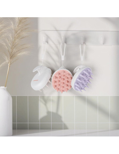 Masajeador de Cuero Cabelludo AIMIKE Rosa - Exfoliador Natural