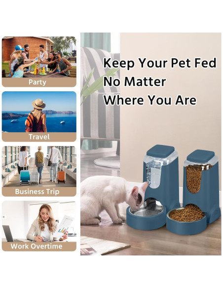 Comederos Automáticos WyfKyd para Gatos y Perros 2 Pzs Comederos Automáticos WyfKyd para Gatos y Perros 2 Pzs