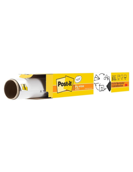 Superficie de Pizarra Blanca Post-it 3x2m Removible a Prueba de Manchas Superficie de Pizarra Blanca Post-it 3x2m Removible a Prueba de Manchas