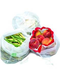 Conjunto de 5 Bolsas Reutilizables Joie de Nylon Ecológicas 14x15cm 2