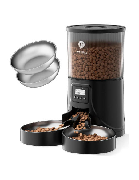 Comedero Automático Doble Petultra 4L para Gatos y Perros Comedero Automático Doble Petultra 4L para Gatos y Perros