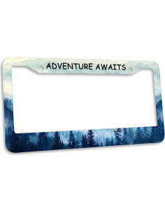 Marco de Placa de Licencia Qoueucc Acero Inoxidable 31x15.7cm 2Pcs 2