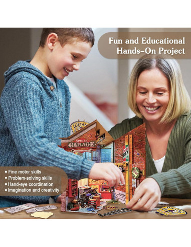 Kit de Rincón de Libros Playhiland con Luces LED - Decoración 3D