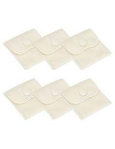 Bolsas de Joyería Velvet PATIKIL 7.62x7.62 cm 6 Pcs Beige