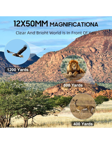 Binoculares IBQ 12x50mm Impermeables para Caza y Aves Binoculares IBQ 12x50mm Impermeables para Caza y Aves