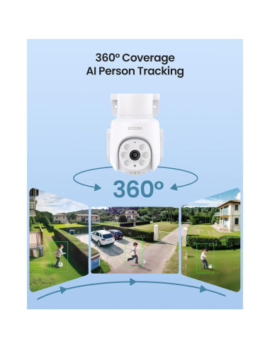 Cámara de Seguridad ZOSI C280 5MP WiFi 6 con Visión Nocturna