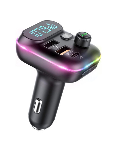 Transmisor FM Bluetooth 5.0 VR con Carga Rápida 20W y LED