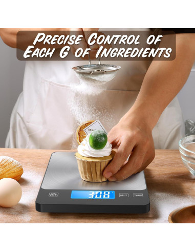 Báscula de Cocina Digital TRUDIN 15kg Acero Inoxidable