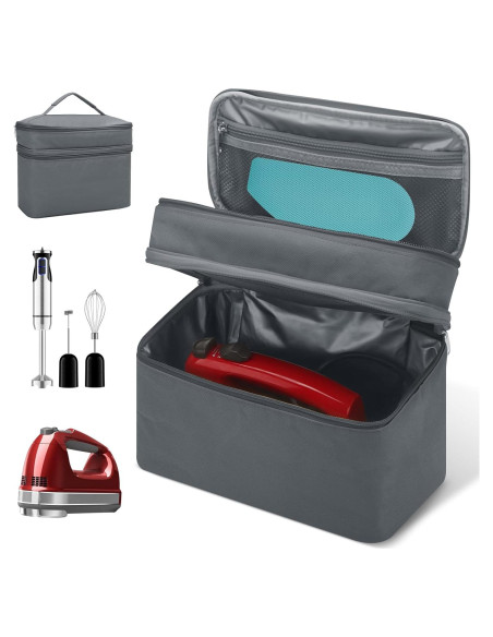 Funda de Almacenamiento para Batidora de Mano KitchenAid Gris Funda de Almacenamiento para Batidora de Mano KitchenAid Gris
