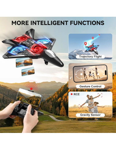 Dron RC 4DRC V31 con Cámara WiFi y Luces LED - 25.4x10.2x17.8 cm