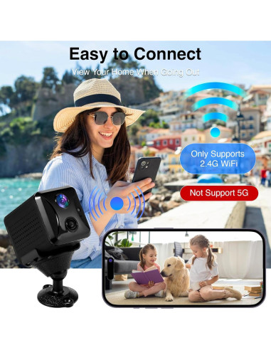 Cámara de Seguridad YISPK R9 4K HD WiFi con Visión Nocturna