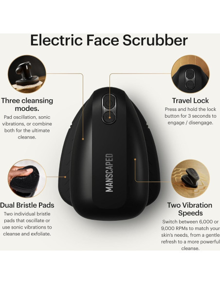 Exfoliador Facial Eléctrico MANSCAPED Pro - 3 Modos y 2 Velocidades Exfoliador Facial Eléctrico MANSCAPED Pro - 3 Modos y 2 Velocidades