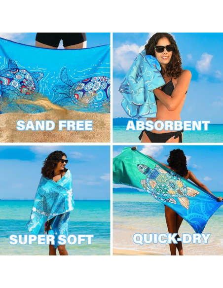 Toallas de Playa Microfibra Widdonen 2 Paquete 81x180 cm Toallas de Playa Microfibra Widdonen 2 Paquete 81x180 cm