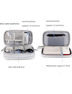 Bolsa Organizador de Cables FANBODTA Impermeable 19x11cm 2