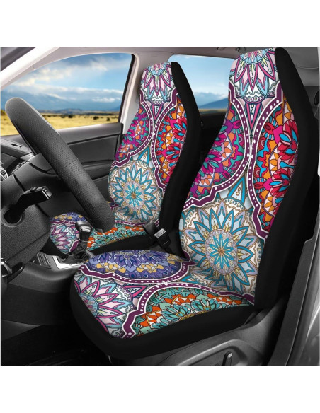 Juego Completo Fundas de Asiento de Coche DBBXHZJY Mandala 14 Pcs Juego Completo Fundas de Asiento de Coche DBBXHZJY Mandala 14 Pcs