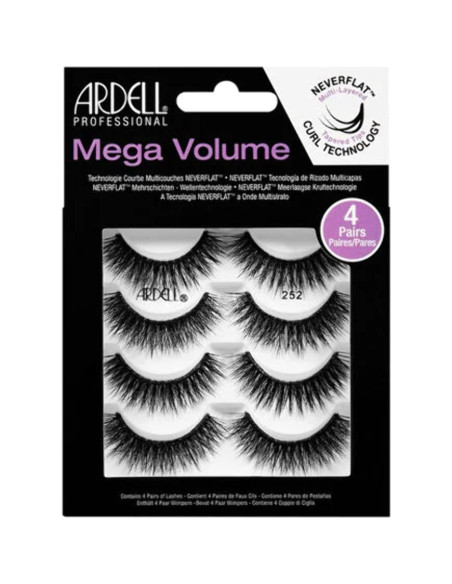 Pestañas Postizas Ardell Mega Volume 252 - 4 Pares Reutilizables Pestañas Postizas Ardell Mega Volume 252 - 4 Pares Reutilizables