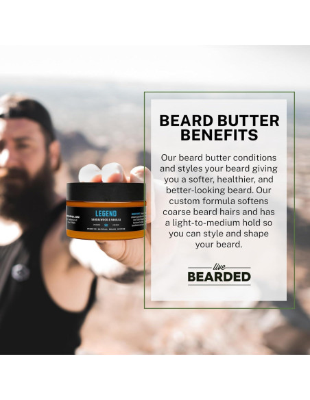 Mantequilla para Barba Live Bearded 90 ml Acondicionador Sándalo Mantequilla para Barba Live Bearded 90 ml Acondicionador Sándalo
