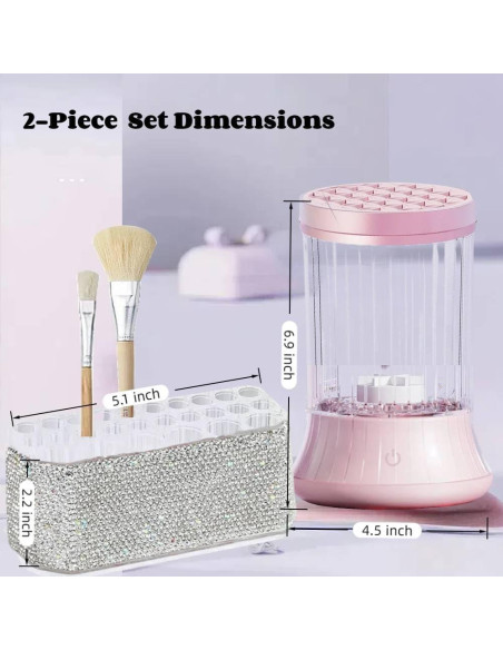 Limpiador de Brochas Eléctrico Inalámbrico Babluble Rosa Limpiador de Brochas Eléctrico Inalámbrico Babluble Rosa