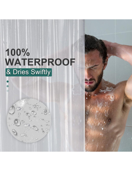 Funda de Ducha Transparente AmazerBath 72x198 cm 8G Pesada Impermeable Funda de Ducha Transparente AmazerBath 72x198 cm 8G Pesada Impermeable