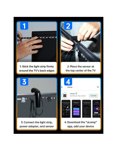 Luces LED de Retroiluminación FFJ L01 Pro 3.5m Multicolor