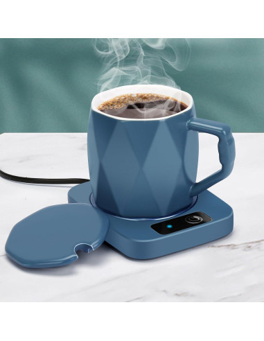 Calentador de Taza Eléctrico AZFUNN con Taza Cerámica 350ml