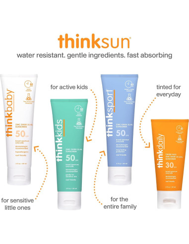 Thinksport Protector Solar Mineral SPF 50+ 170ml - Bloqueador Natural