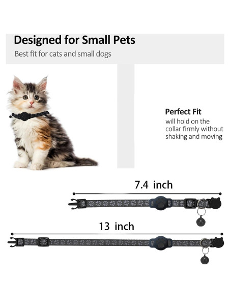Collar GPS para Gatos EGLANCLIFM Impermeable Compatible con Apple Collar GPS para Gatos EGLANCLIFM Impermeable Compatible con Apple