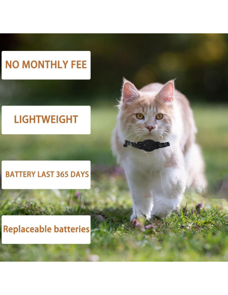 Collar GPS para Gatos EGLANCLIFM Impermeable Compatible con Apple Collar GPS para Gatos EGLANCLIFM Impermeable Compatible con Apple