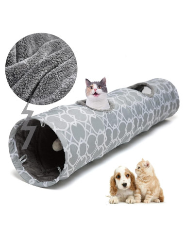 Túnel Geométrico LUCKITTY para Gatos y Mascotas 120 cm