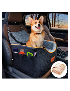 Asiento de coche para perros AlfaTok DCS negro, 53x48 cm
