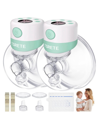 Extractor de Leche Eléctrico TSRETE 24mm Verde, 9 Niveles