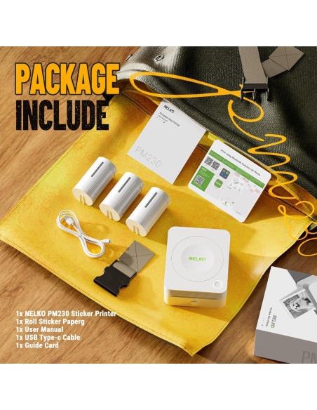 Impresora de Etiquetas Nelko PM230 Mini Bluetooth 54mm Impresora de Etiquetas Nelko PM230 Mini Bluetooth 54mm