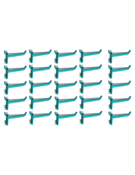 Ganchos de Plástico Teal 5 cm JSP Manufacturing - 25 Unidades Ganchos de Plástico Teal 5 cm JSP Manufacturing - 25 Unidades