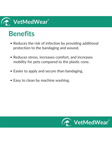 Manga Protectora para Perros VetMedWear Pequeña Gris